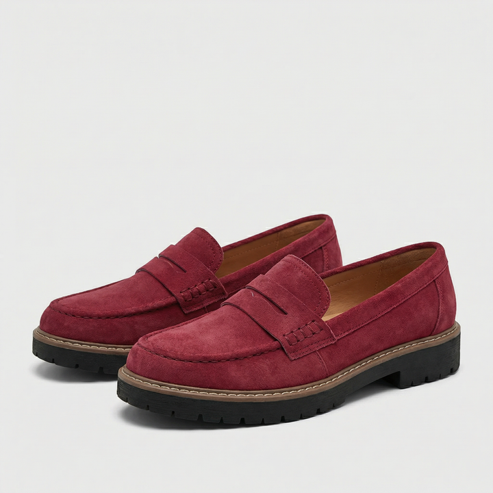 Women's Classic Leather Look Comfort Loafers