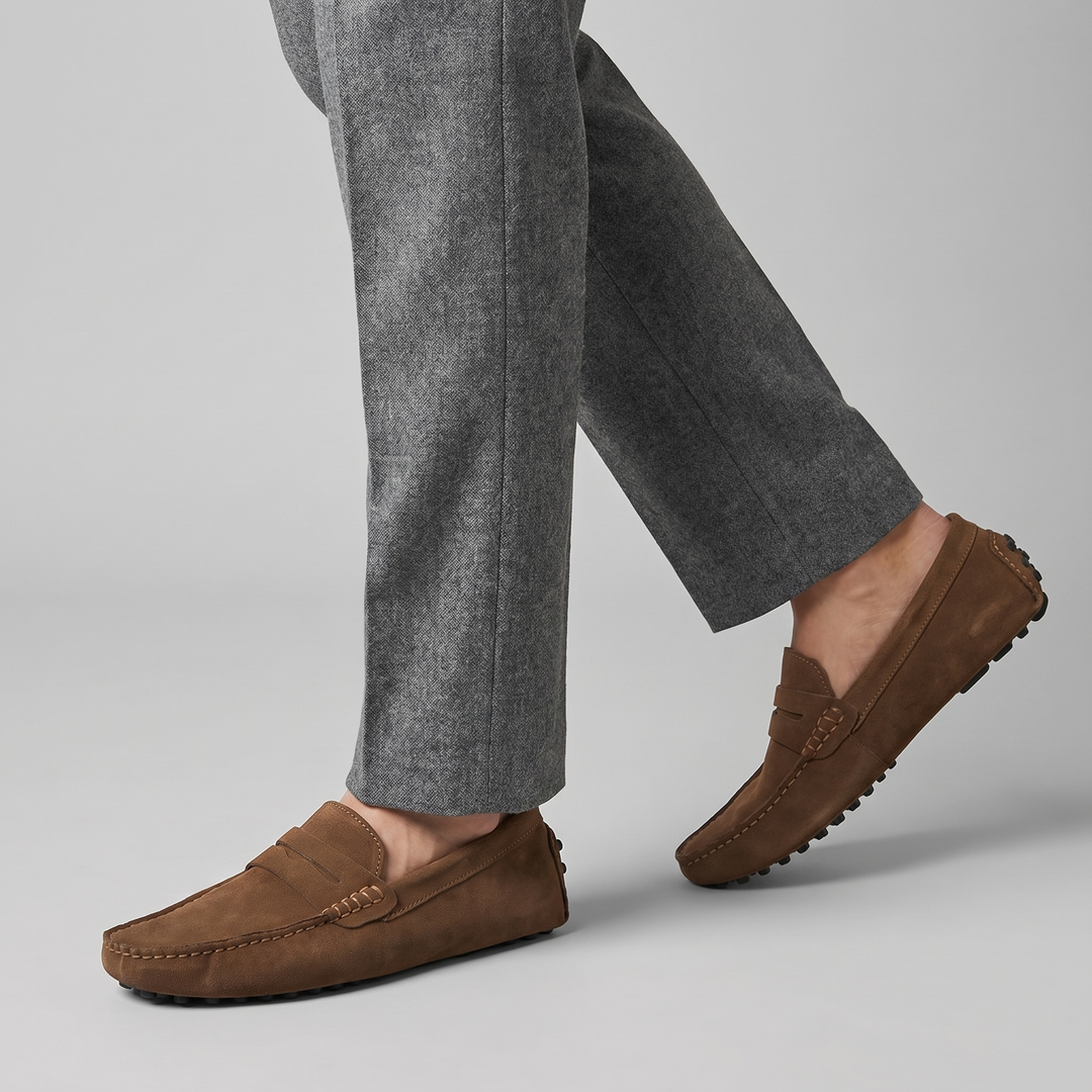 Men's Casual Suede Look Slip-On Driver Loafers
