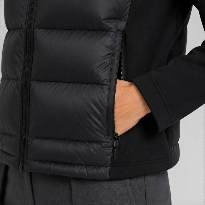 Women's Fitted Hooded Puffer Jacket with Zip-Up Closure