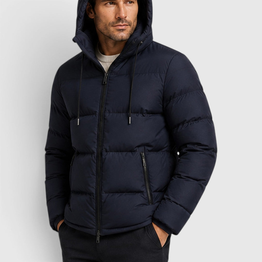 Men's Casual Lightweight Hooded Puffer Jacket