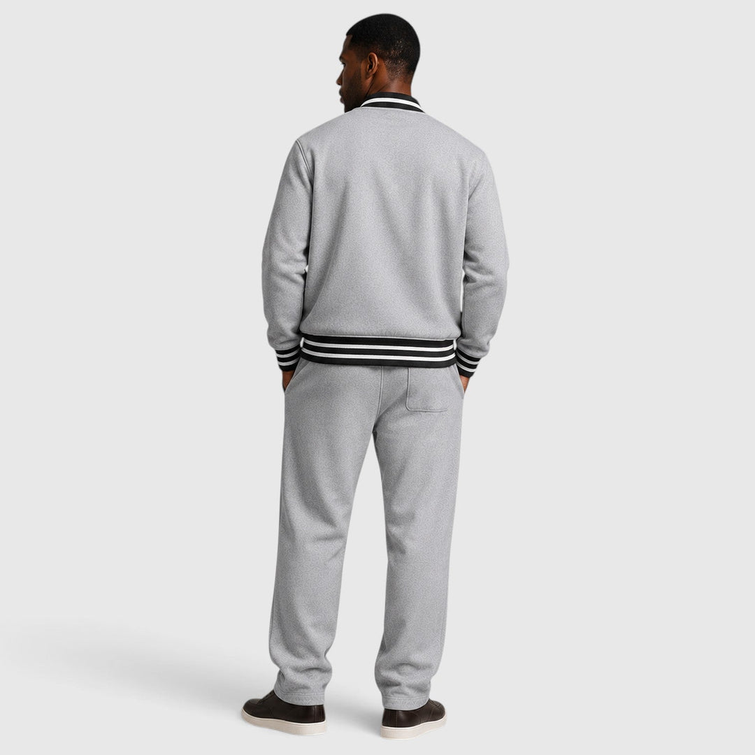 Men's Casual Lightweight Bomber Jacket and Trousers Set
