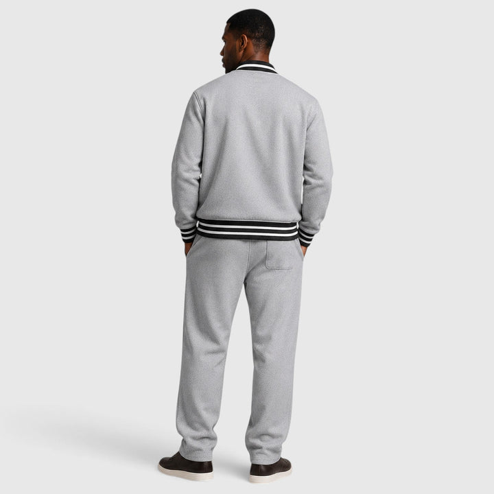 Men's Casual Lightweight Bomber Jacket and Trousers Set