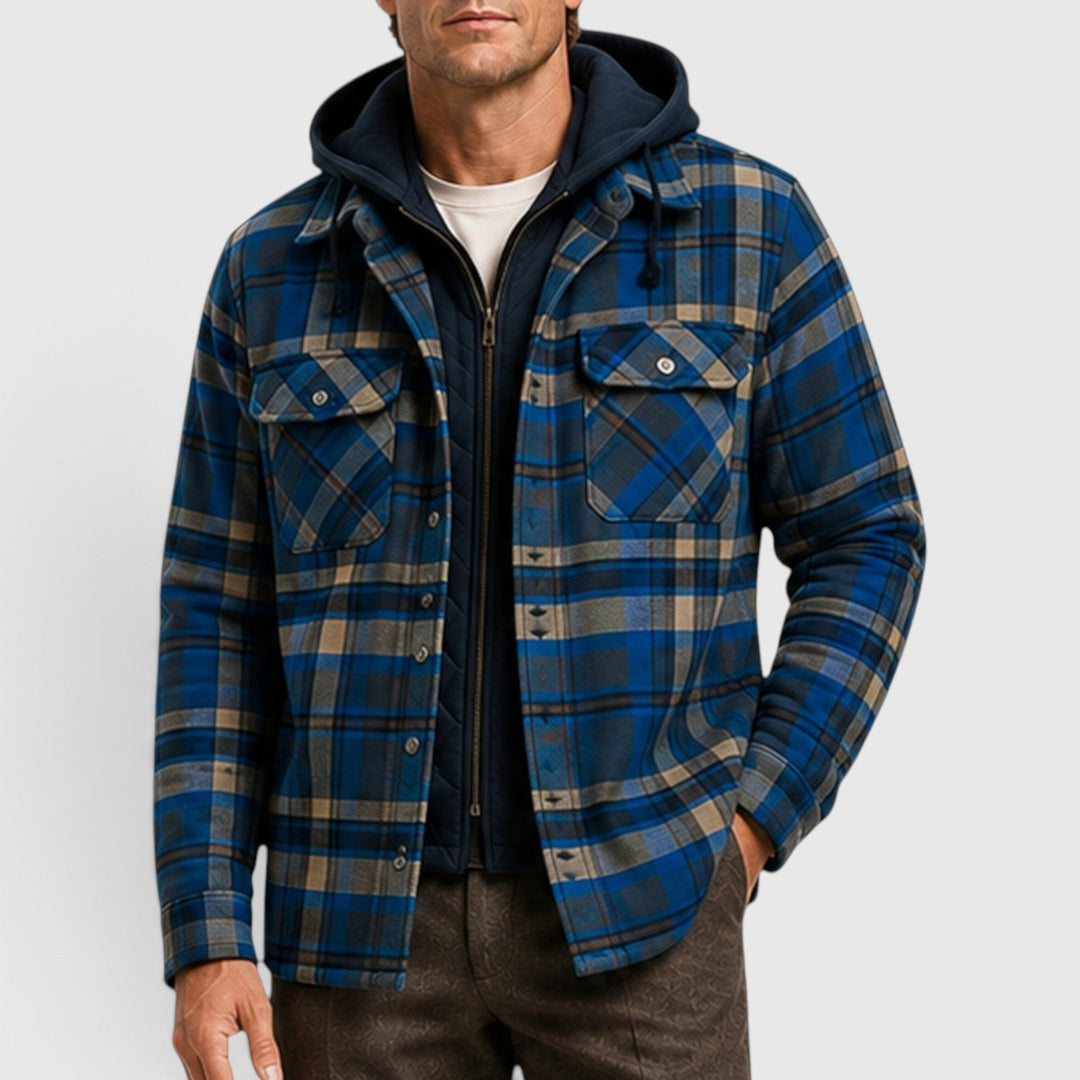 Men's Casual Quilted Padded Hooded Jacket
