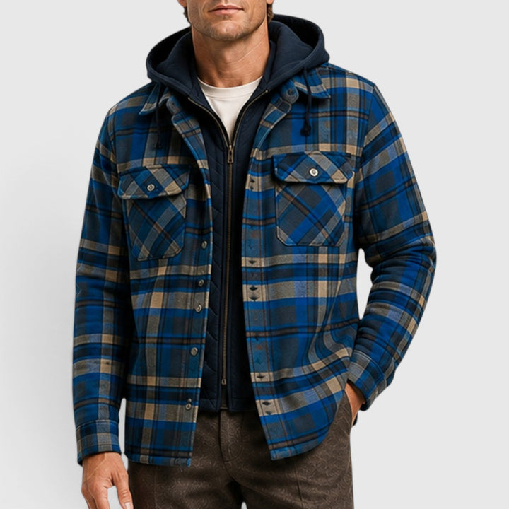 Men's Casual Quilted Padded Hooded Jacket