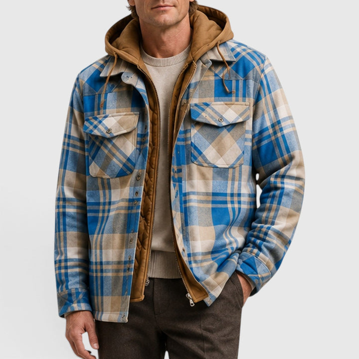 Men's Casual Quilted Padded Hooded Jacket