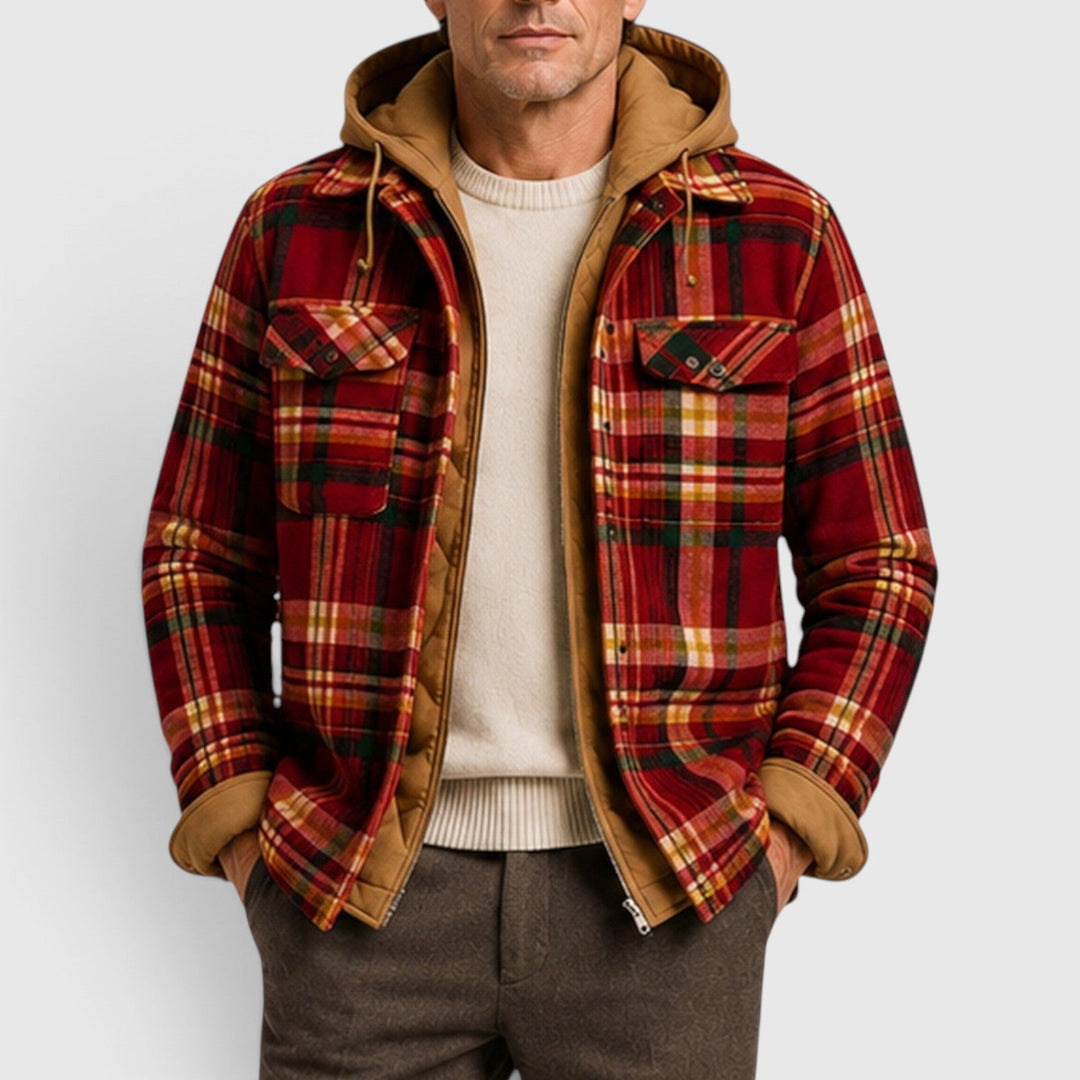 Men's Casual Quilted Padded Hooded Jacket