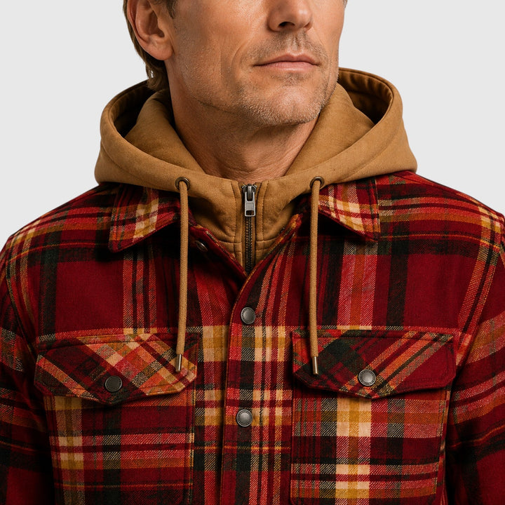 Men's Casual Quilted Padded Hooded Jacket
