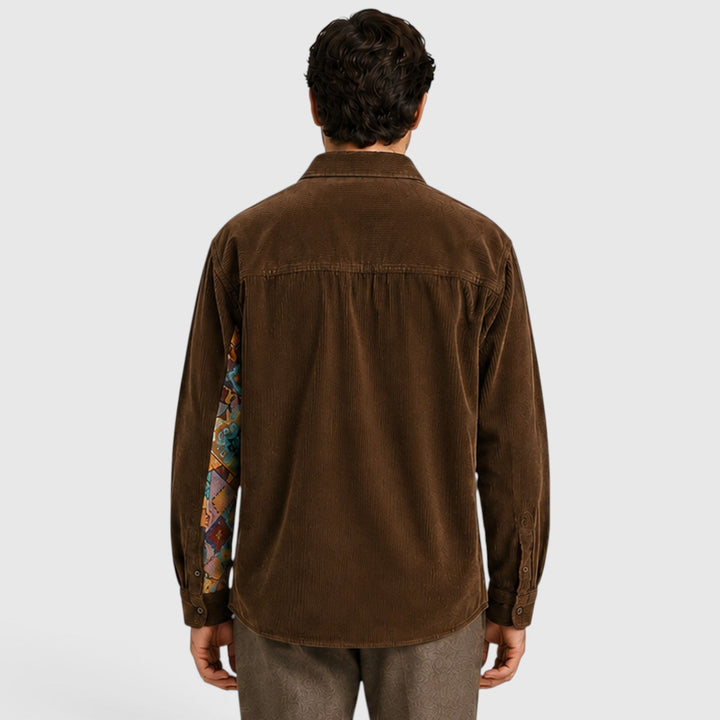Men's Casual Corduroy Long Sleeve Overshirt