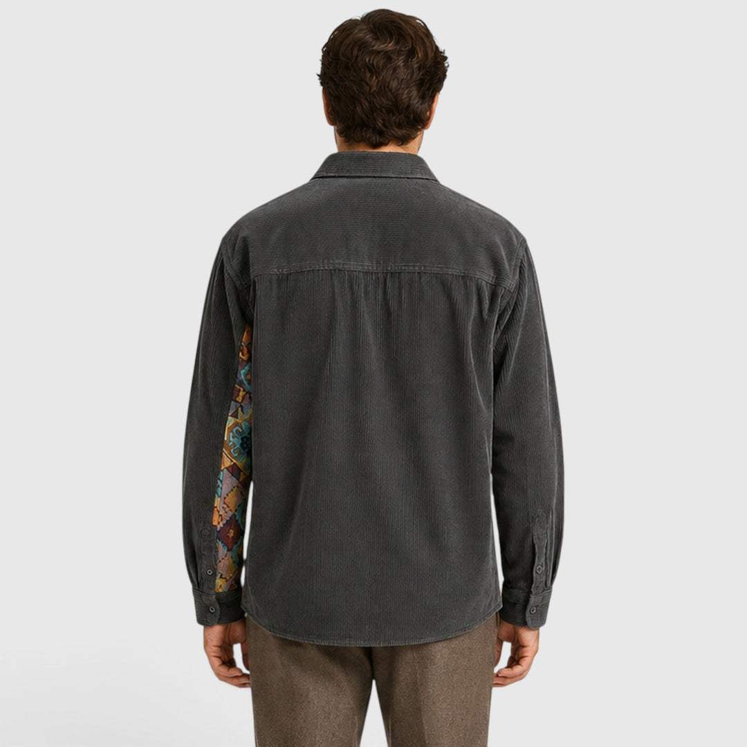 Men's Casual Corduroy Long Sleeve Overshirt
