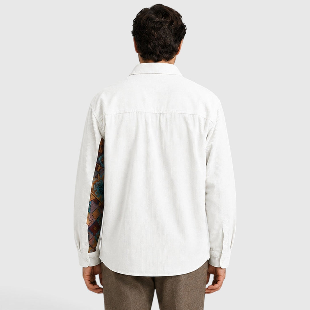 Men's Casual Corduroy Long Sleeve Overshirt
