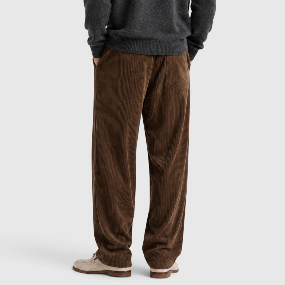 Men's Casual Corduroy Wide Leg Sweatpants