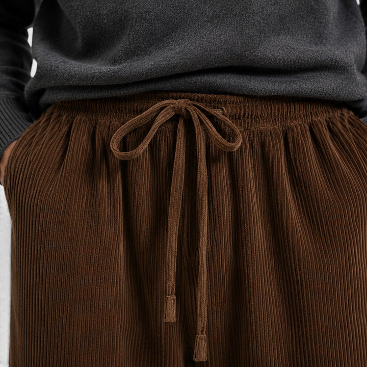Men's Casual Corduroy Wide Leg Sweatpants