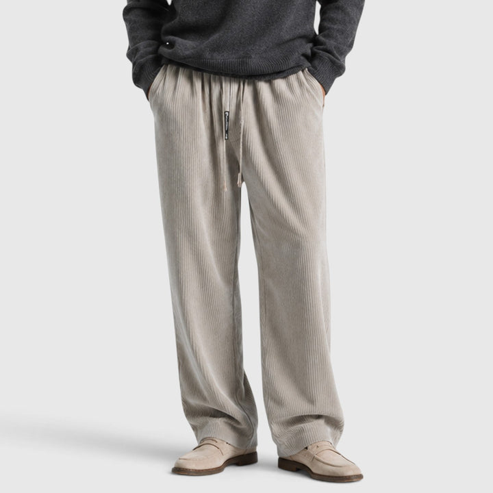 Men's Casual Corduroy Wide Leg Sweatpants