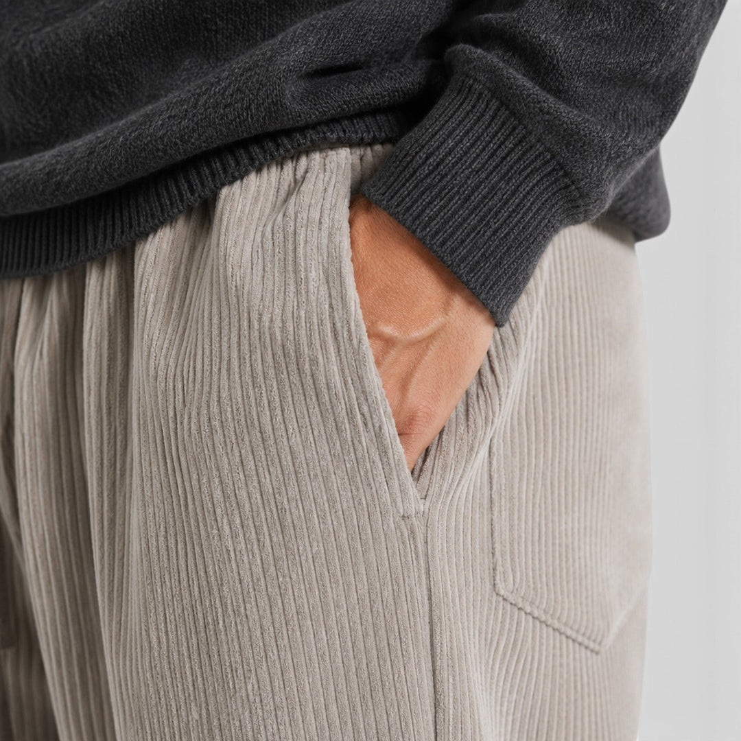 Men's Casual Corduroy Wide Leg Sweatpants