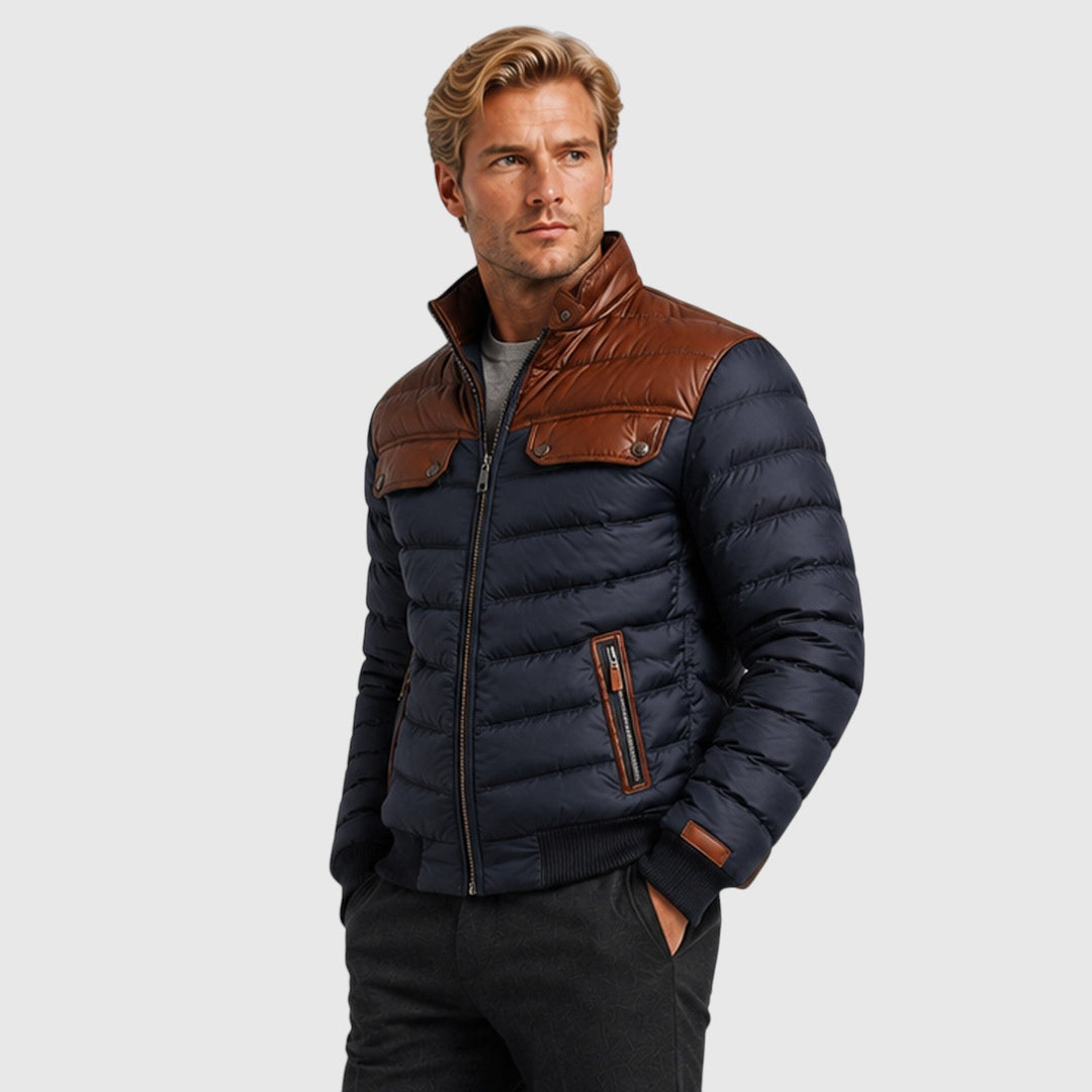 Men's Casual Cotton Blend Fleece-Lined Jacket
