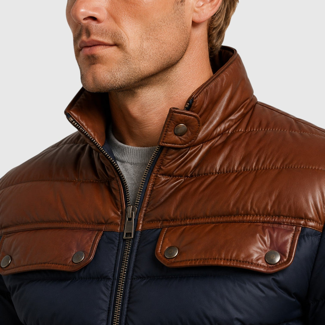 Men's Casual Cotton Blend Fleece-Lined Jacket