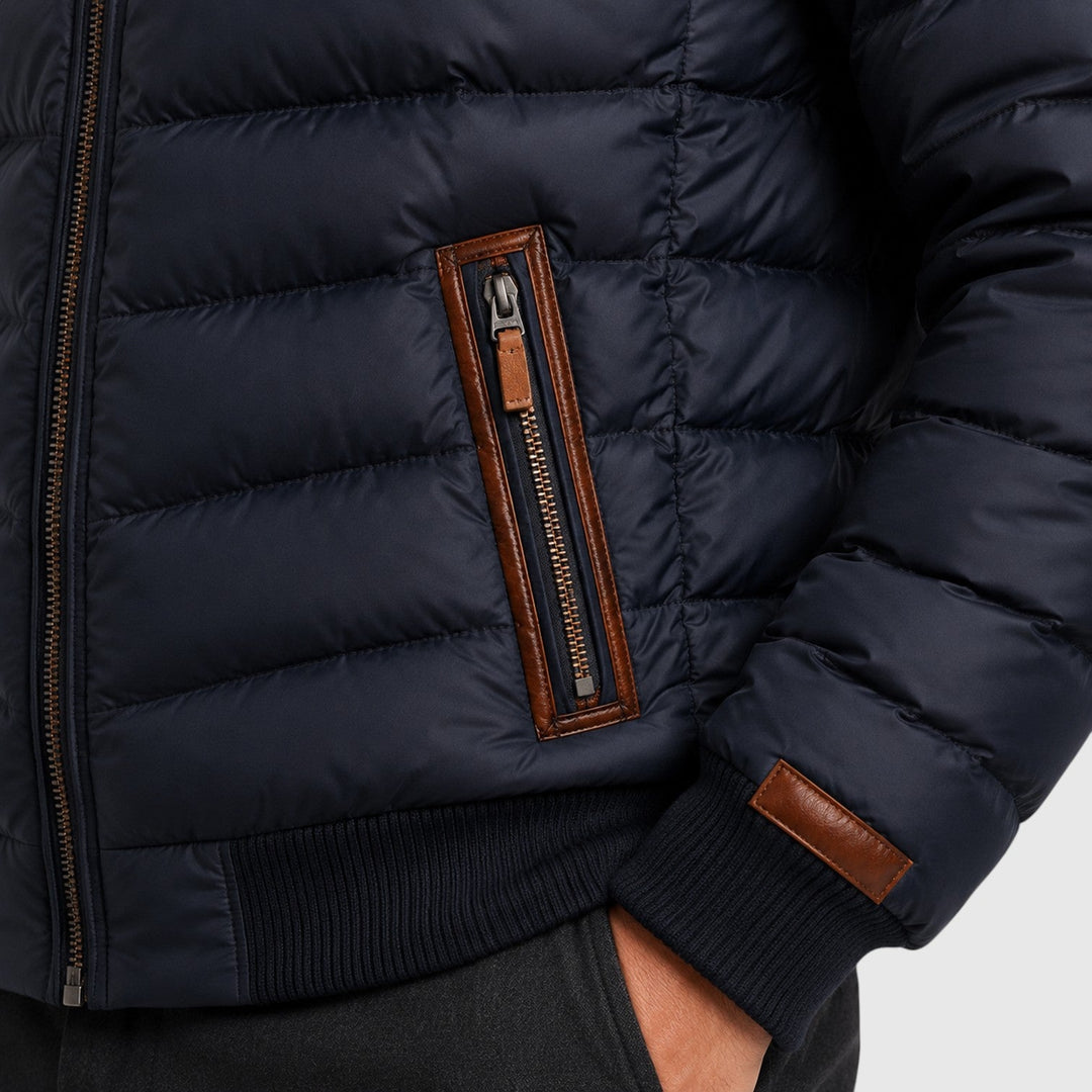 Men's Casual Cotton Blend Fleece-Lined Jacket