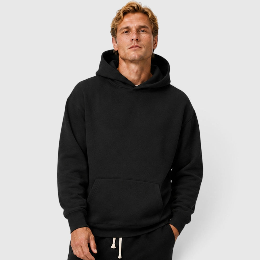 Men's Casual Cotton Hoodie with Adjustable Drawstring