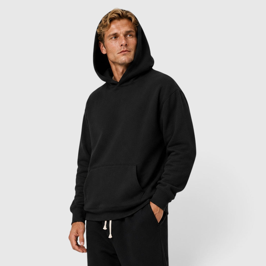 Men's Casual Cotton Hoodie with Adjustable Drawstring