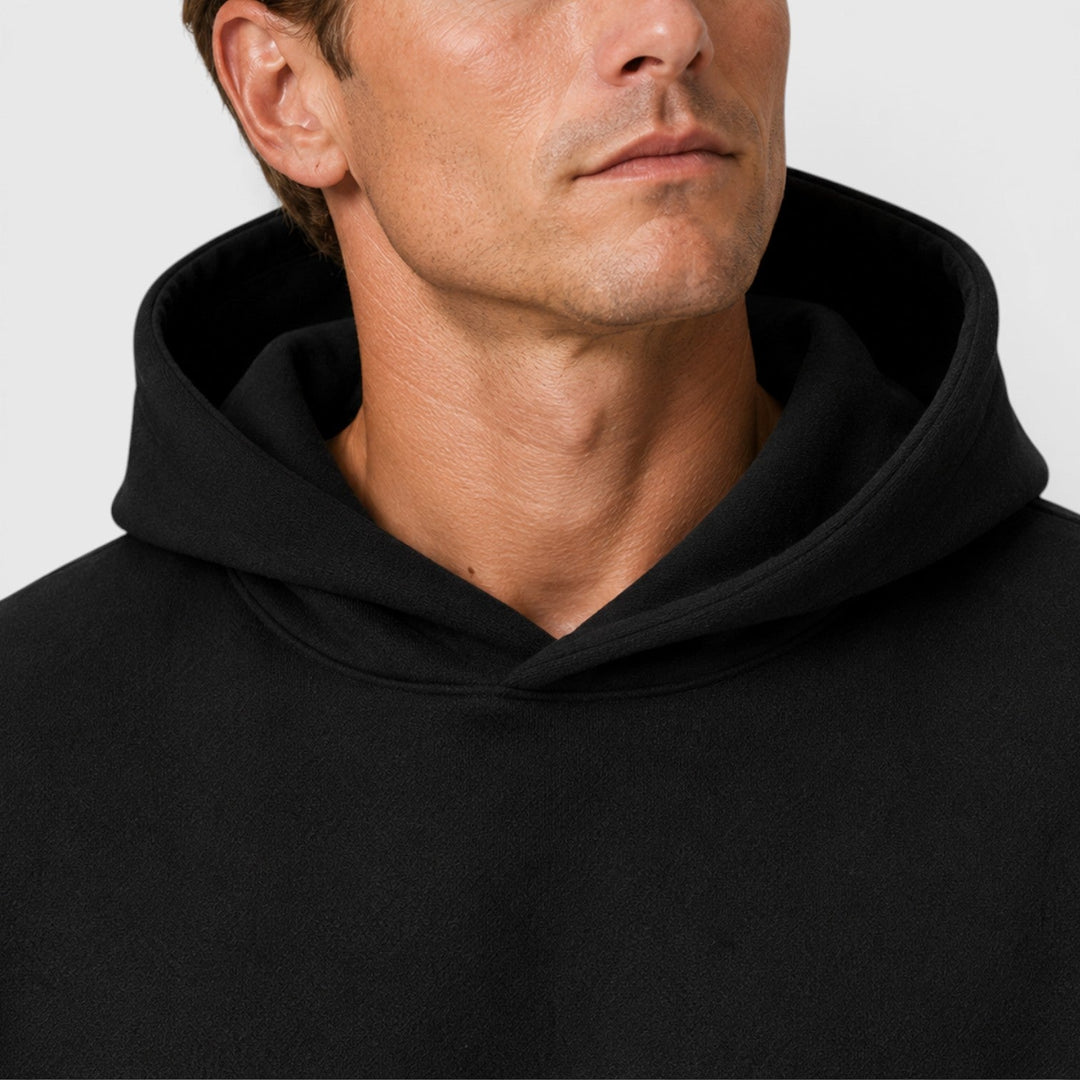 Men's Casual Cotton Hoodie with Adjustable Drawstring