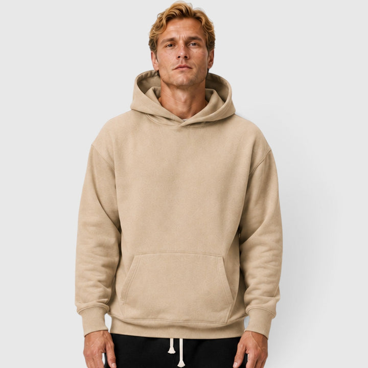 Men's Casual Cotton Hoodie with Adjustable Drawstring