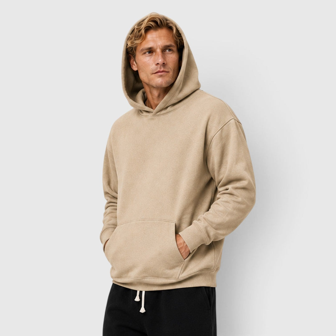 Men's Casual Cotton Hoodie with Adjustable Drawstring