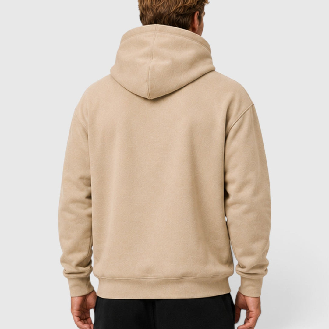 Men's Casual Cotton Hoodie with Adjustable Drawstring
