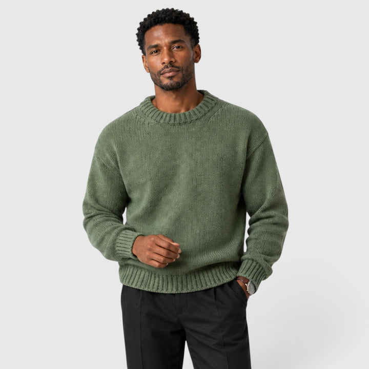 Men's Classic Knit Cotton Crew Neck Jumper