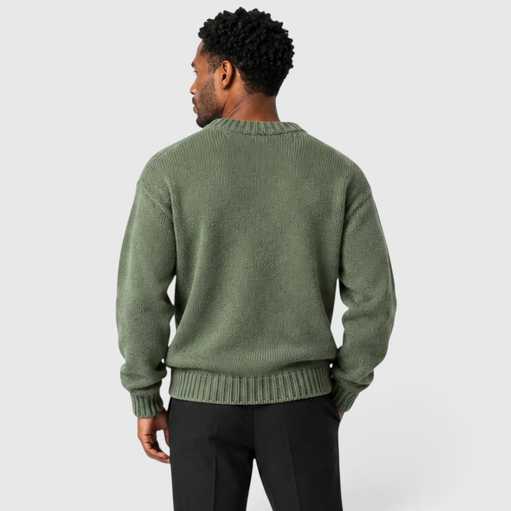Men's Classic Knit Cotton Crew Neck Jumper