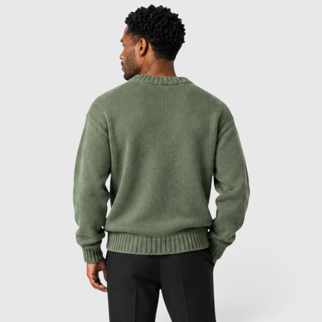 Men's Classic Knit Cotton Crew Neck Jumper