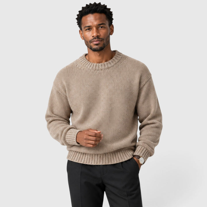 Men's Classic Knit Cotton Crew Neck Jumper