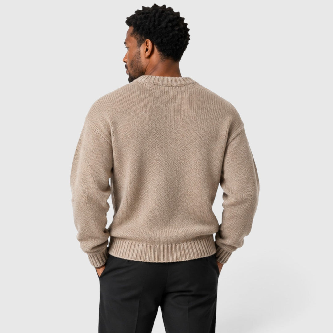 Men's Classic Knit Cotton Crew Neck Jumper