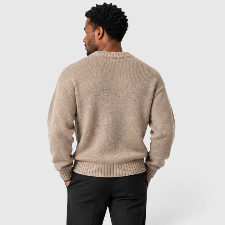 Men's Classic Knit Cotton Crew Neck Jumper