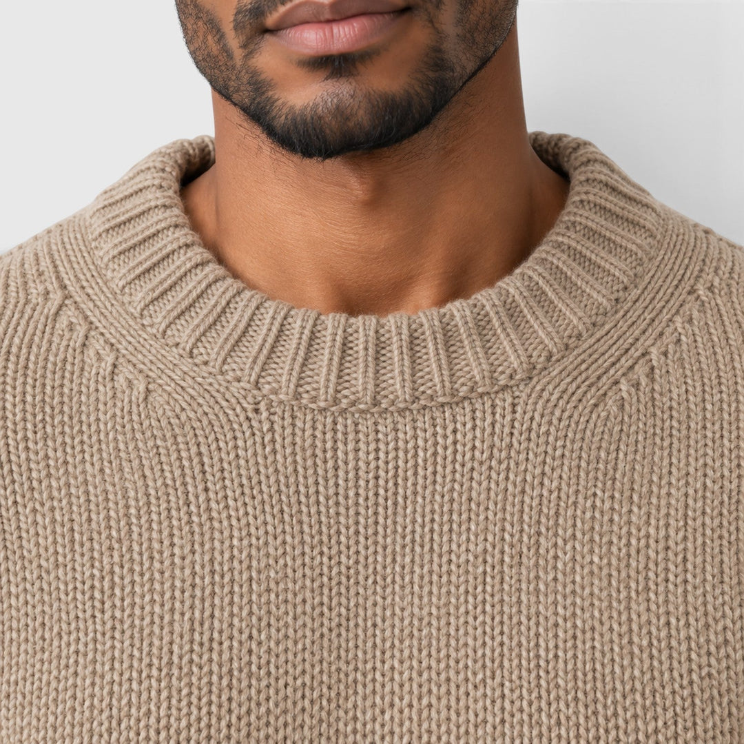 Men's Classic Knit Cotton Crew Neck Jumper