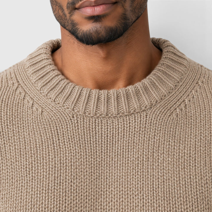 Men's Classic Knit Cotton Crew Neck Jumper