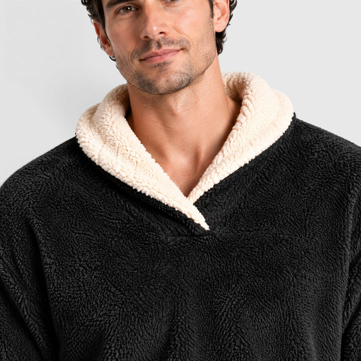 Men's Casual Fleece Hooded Top and Trousers Loungewear Set