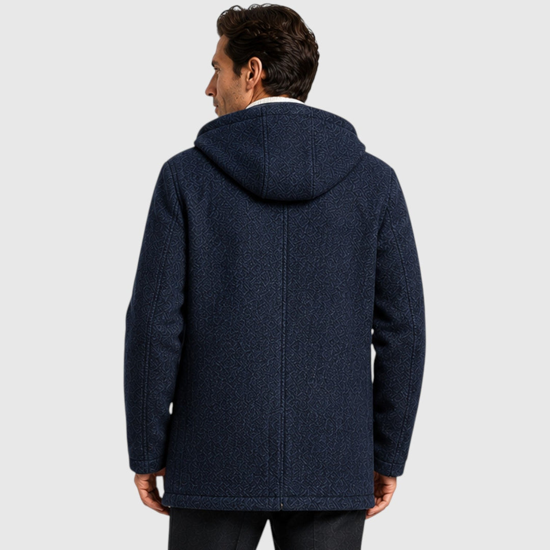 Men's Casual Fleece-Lined Hooded Zip Cardigan