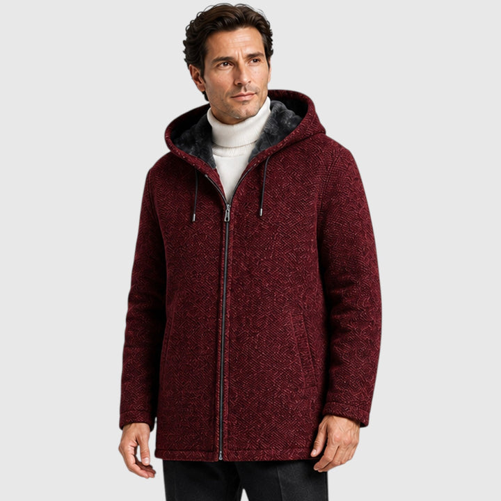 Men's Casual Fleece-Lined Hooded Zip Cardigan
