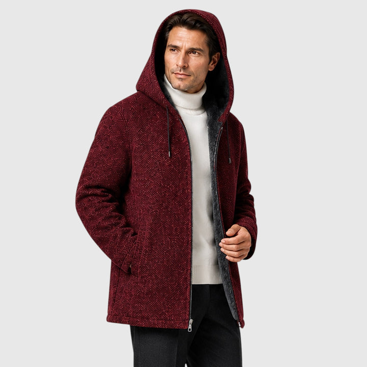 Men's Casual Fleece-Lined Hooded Zip Cardigan