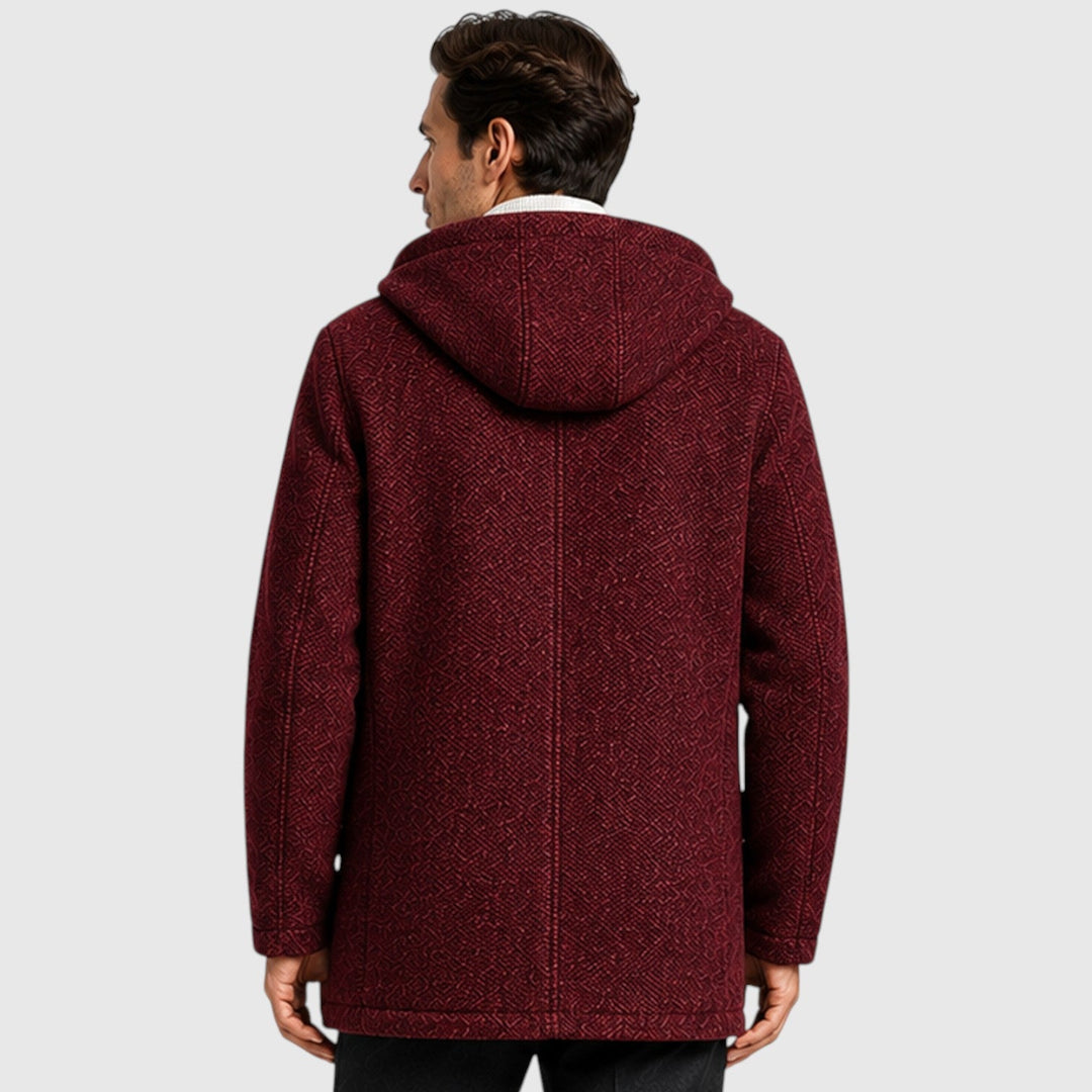 Men's Casual Fleece-Lined Hooded Zip Cardigan