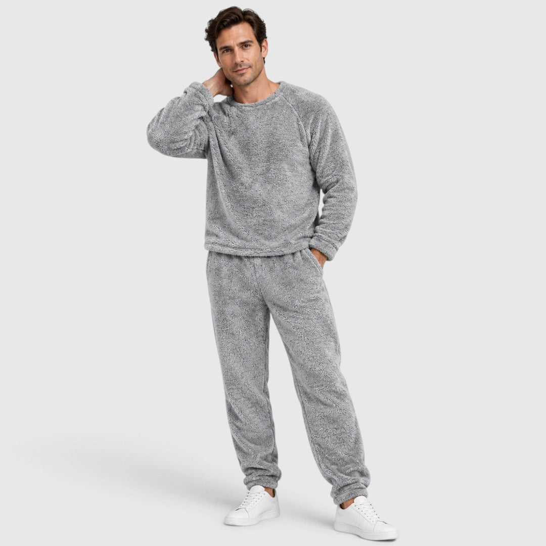 Men's Casual Soft Fleece Jumper and Trousers Set