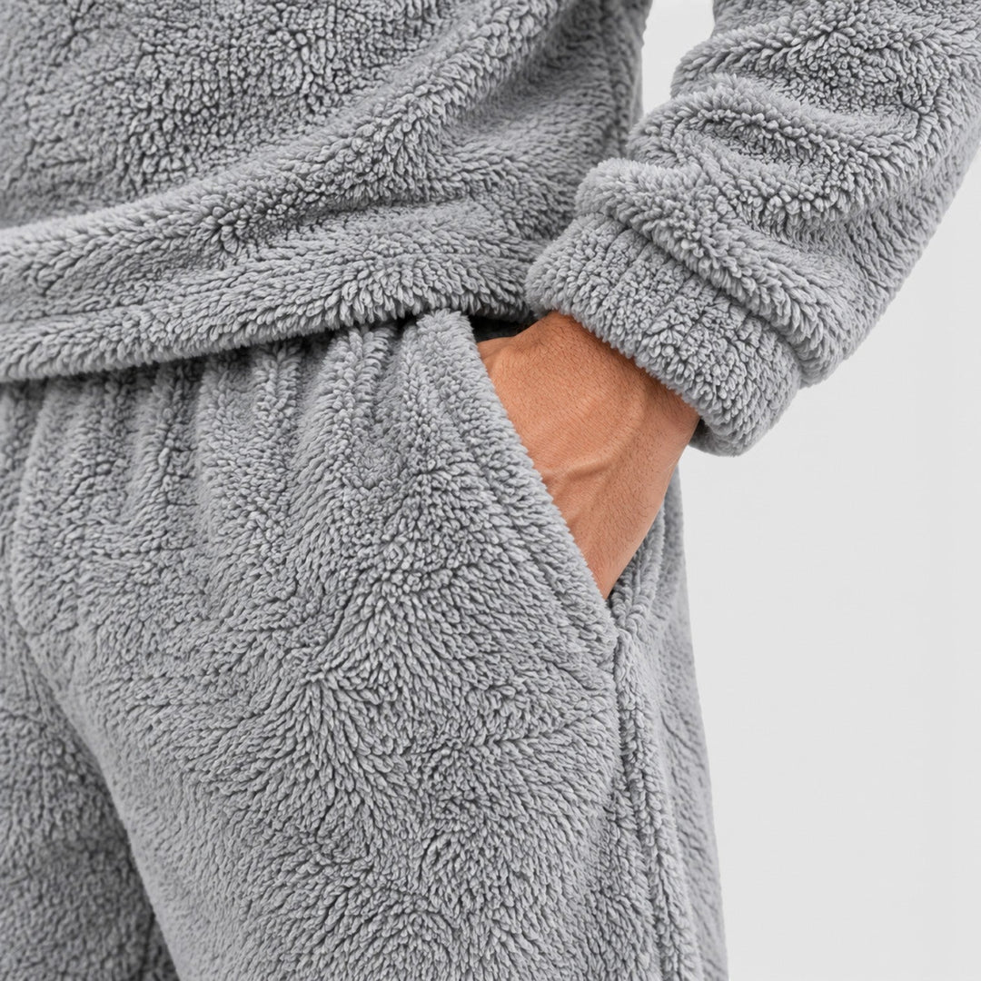 Men's Casual Soft Fleece Jumper and Trousers Set