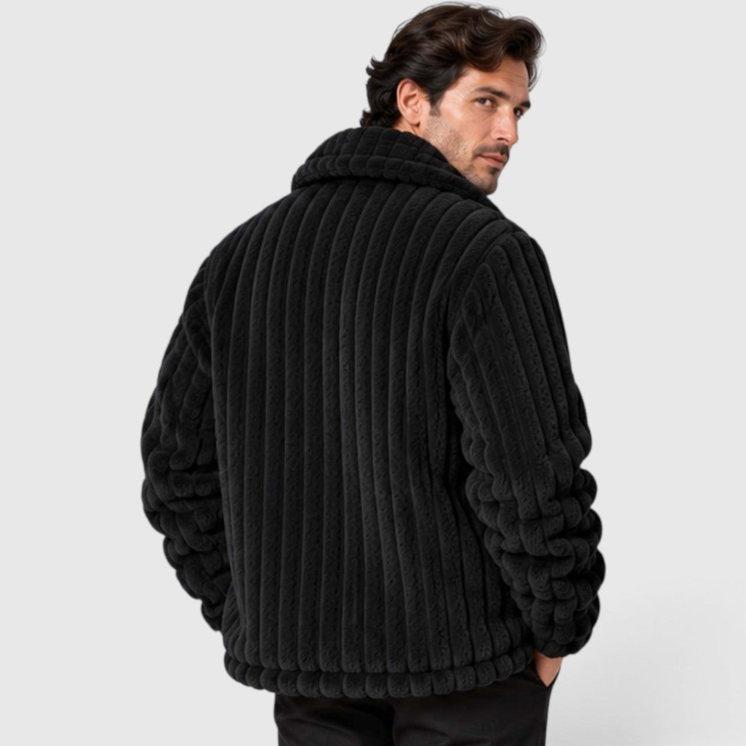Men's Casual Fleece Button-Up Shirt Jacket