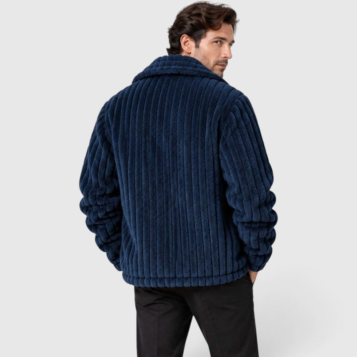 Men's Casual Fleece Button-Up Shirt Jacket