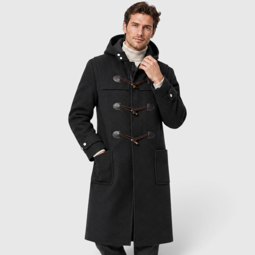 Men's Classic Wool Hooded Duffle Coat