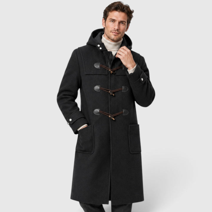 Men's Classic Wool Hooded Duffle Coat