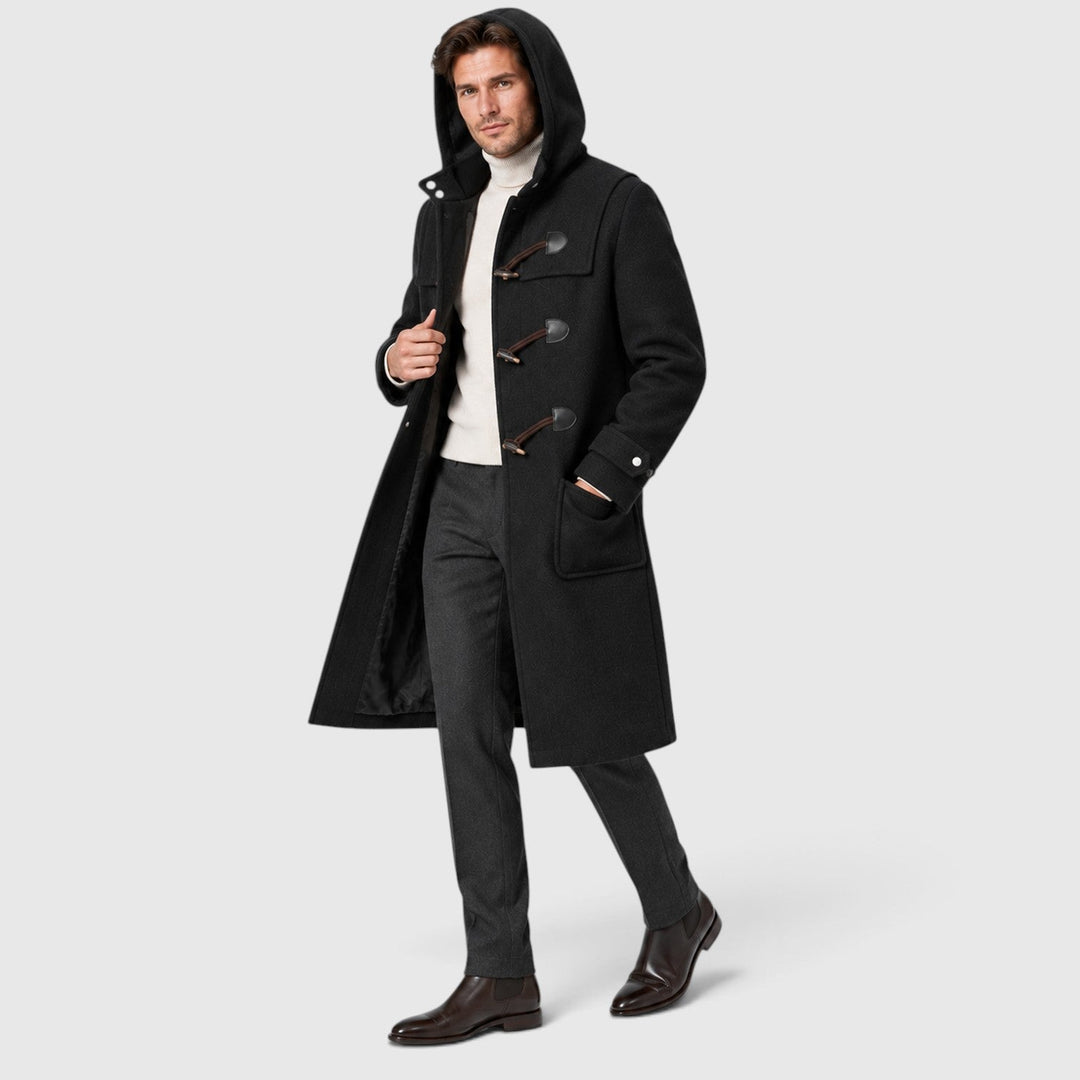 Men's Classic Wool Hooded Duffle Coat