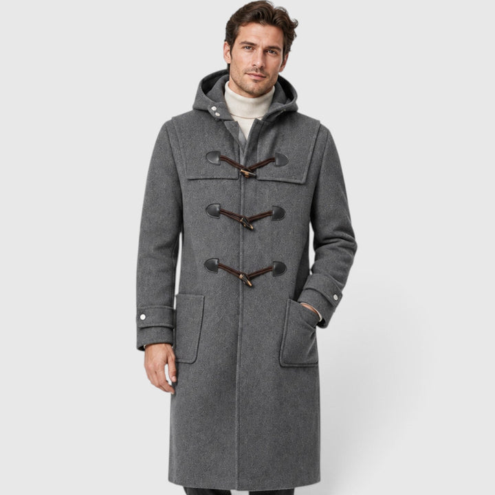 Men's Classic Wool Hooded Duffle Coat