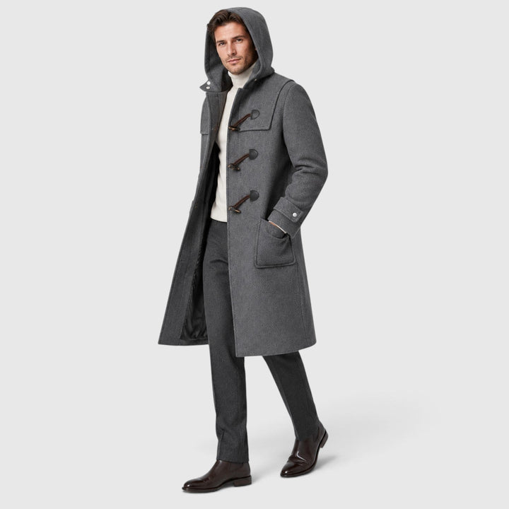 Men's Classic Wool Hooded Duffle Coat