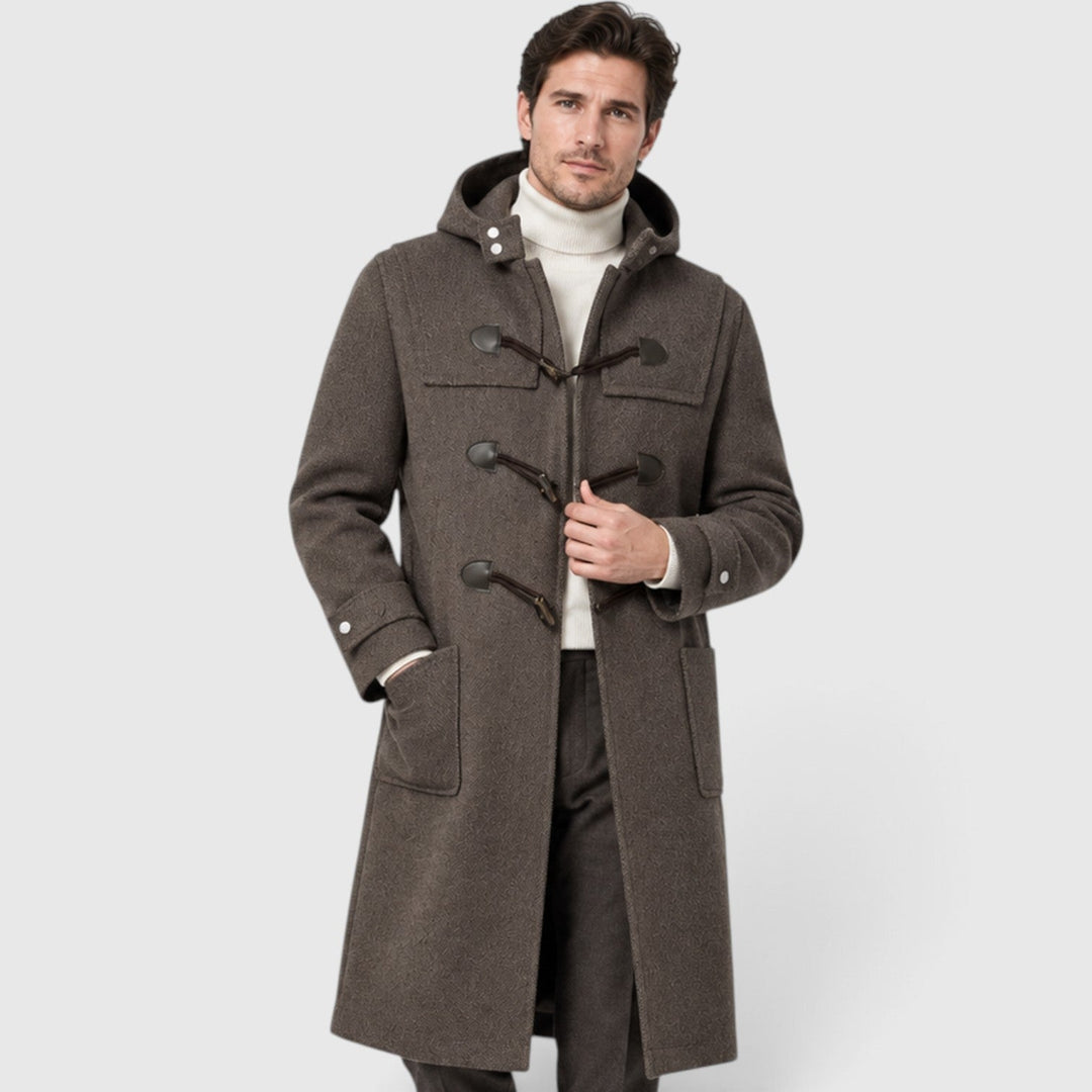 Men's Classic Wool Hooded Duffle Coat